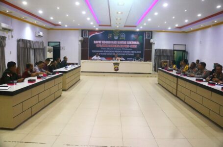 RAPAT KOORDINASI LINTAS SEKTORAL OPS. AMAN CENDEKIA KAPUAS TAHUN 2023.