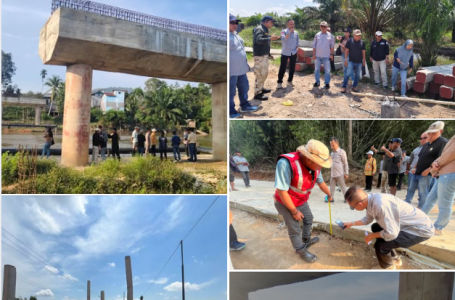 KOMISI IV DPRD KETAPANG MONITORING PEKERJAAN RUAS JALAN PELANG DAN JEMBATAN DESA PERIANGAN